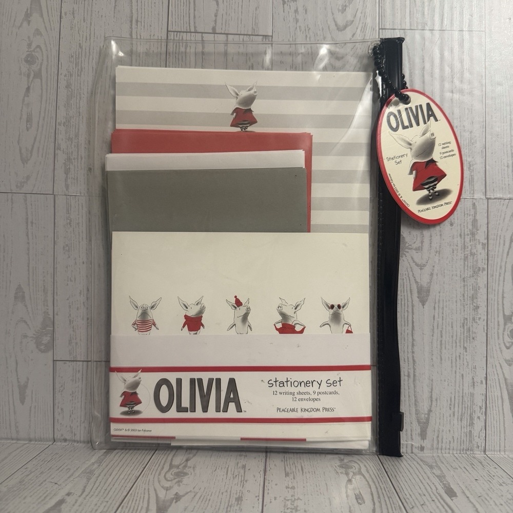 Olivia The Pig Stationary Letter Envelope Postcard Set Book Character Children's